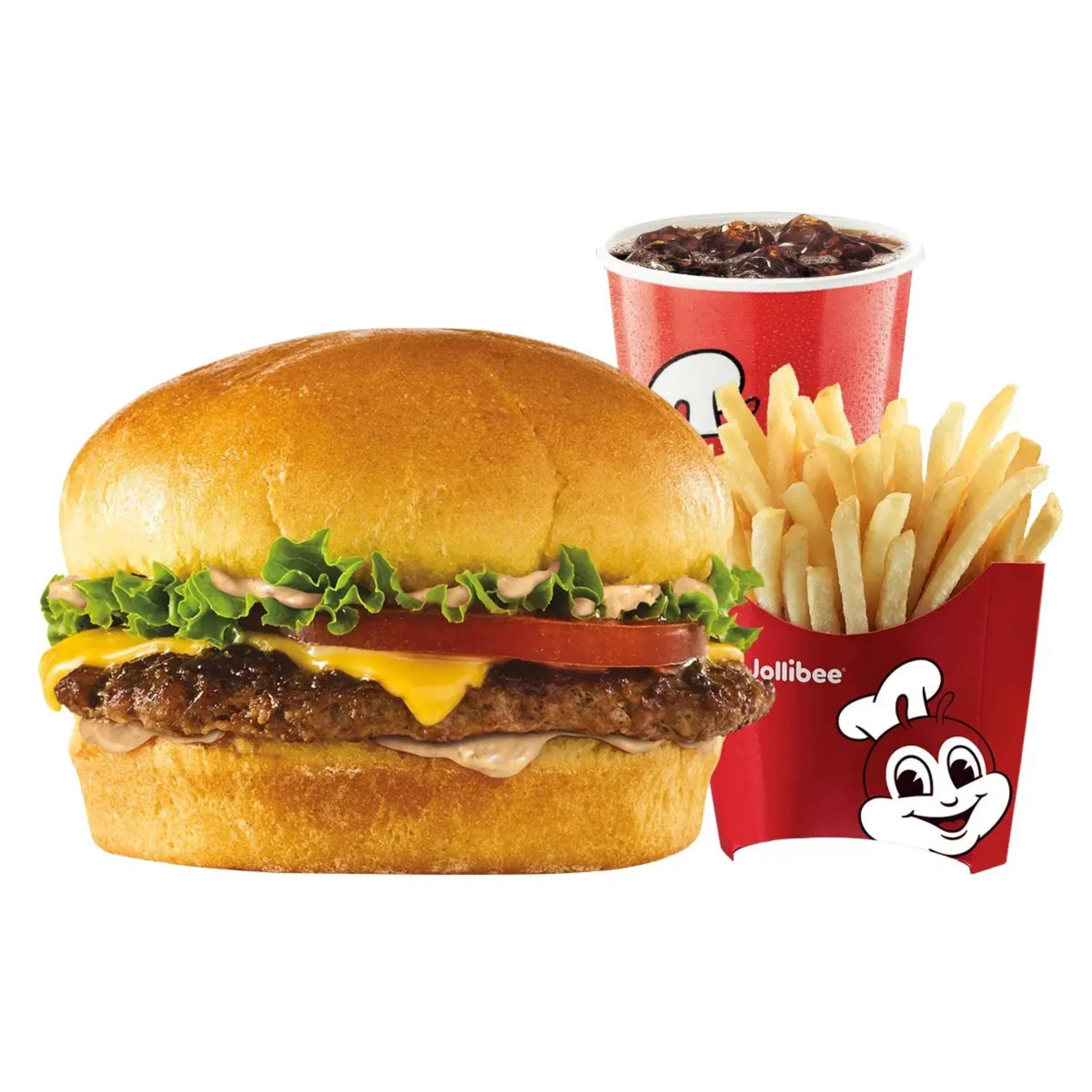 Deluxe Cheeseburger with a side & Drink 