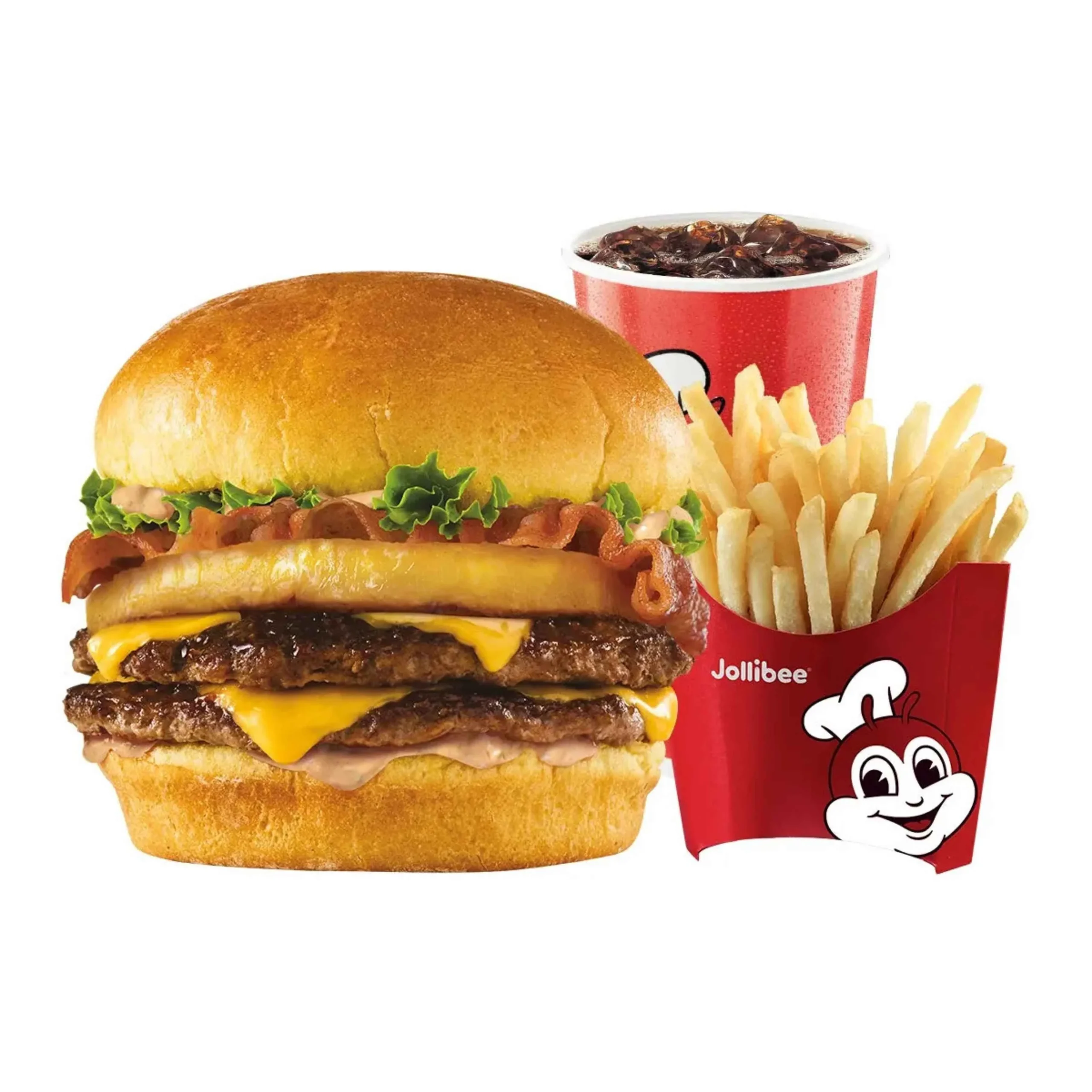 Double Aloha Burger with a side & Drink